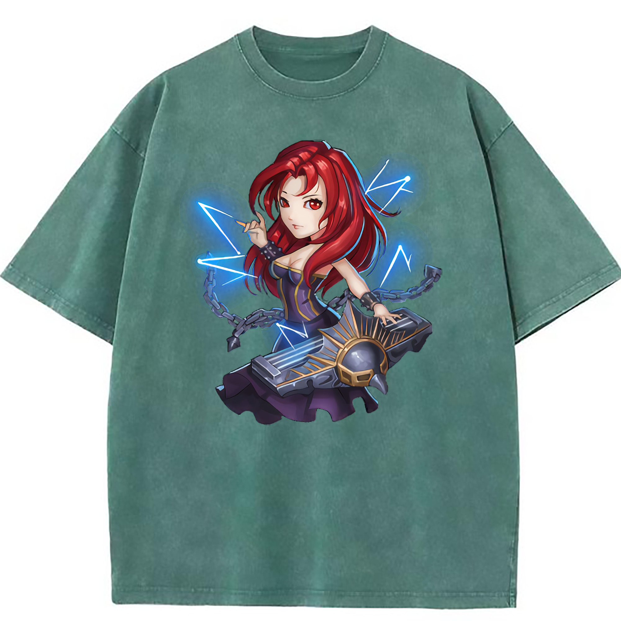 （画像用） リーグ・オブ・レジェンド League of Legends LOL 綿100% ヴィンテージ風 半袖Tシャツ（フロントプリント）